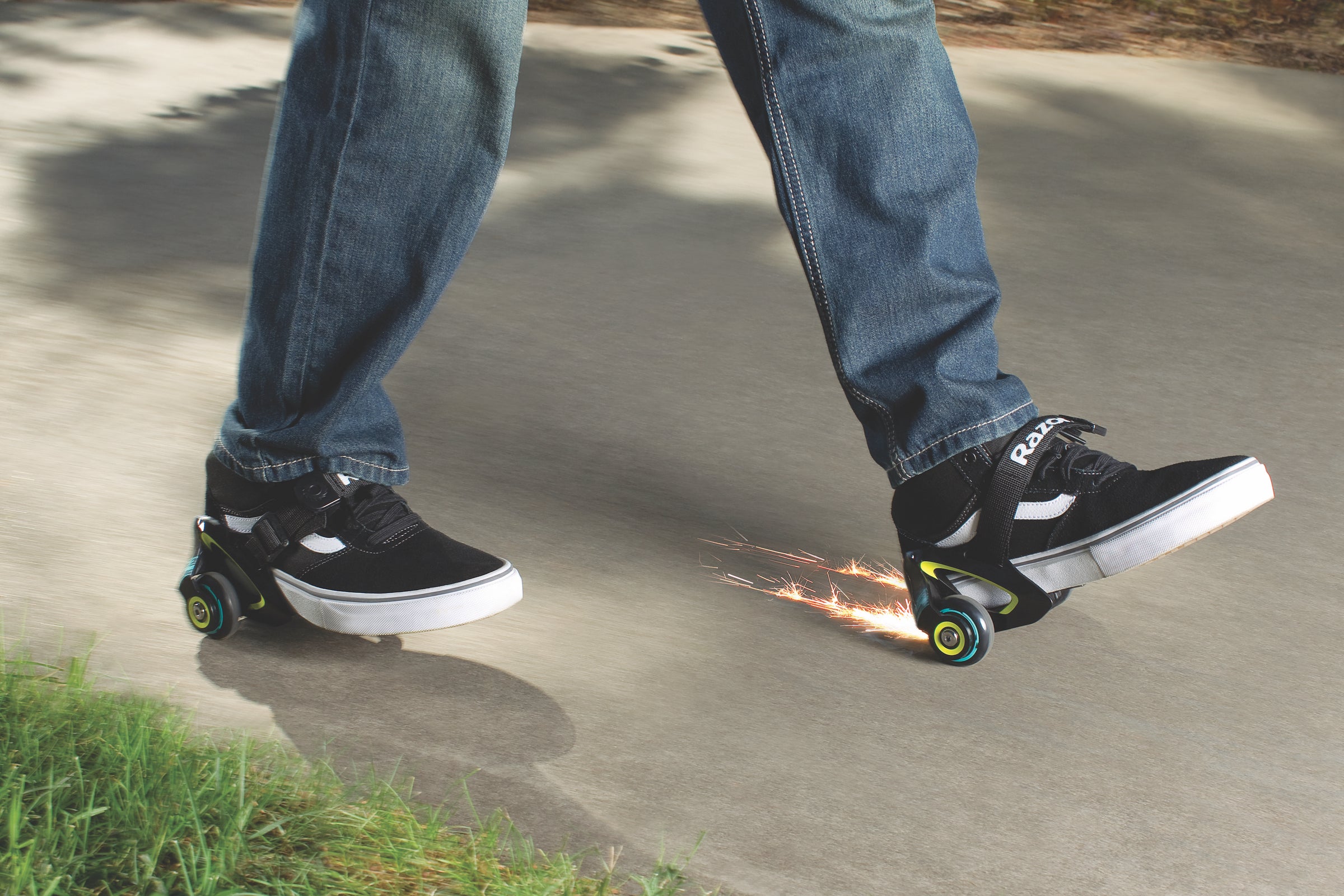 Razor Jetts Heel Wheels Green