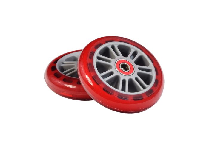 A Kick 98mm Wheels w/Bearings - Red (Set of 2)